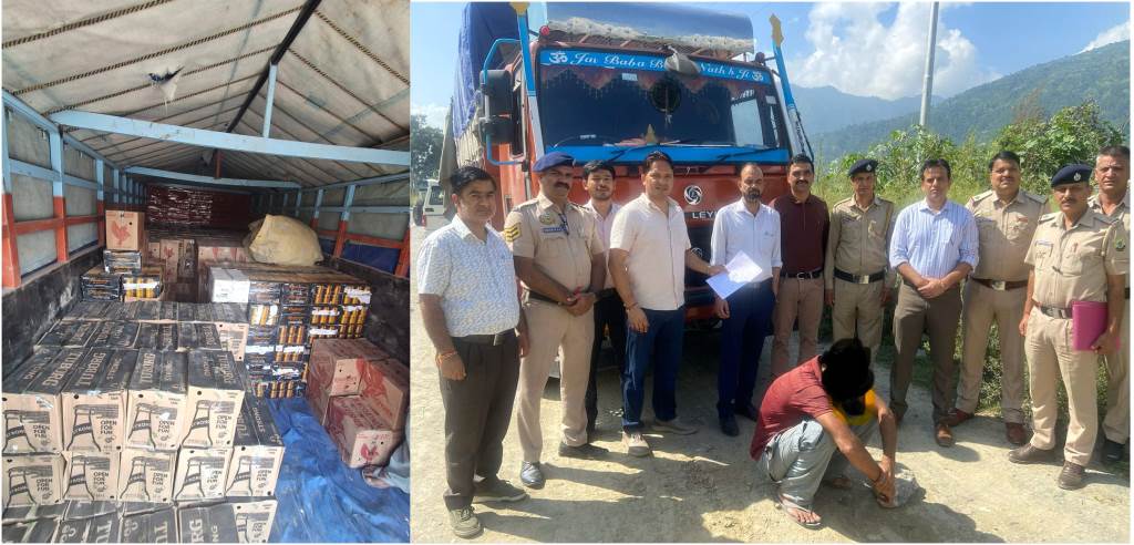 Major Action by Kullu Excise Department  500 Cases of Beer Meant for Sale in Punjab Seized Vehicle and 7200 Bottles Confiscated FIR Registered at Bhuntar Police Station